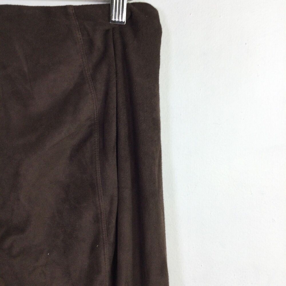 Lysse Womens Faux Suede High Waist Velvet Leggings Pull-On Dark Brown Size M - Picture 12 of 15